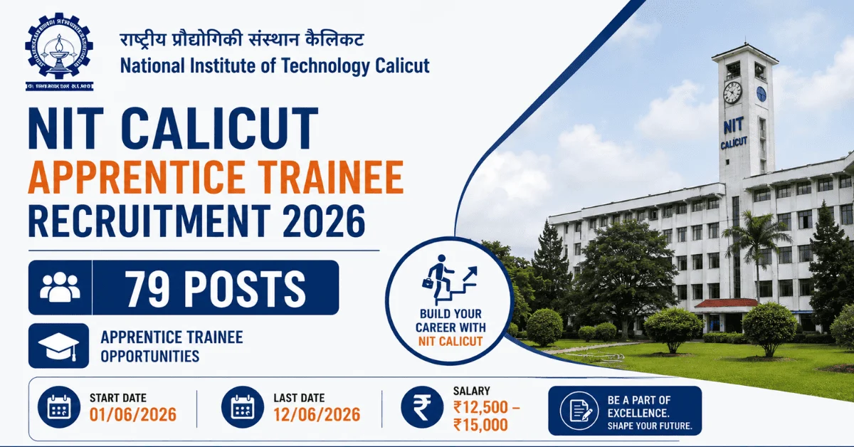 NIT Calicut Apprentice Trainee Recruitment 2026: 79 Posts